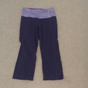 Purple Lululemon capris in good condition!